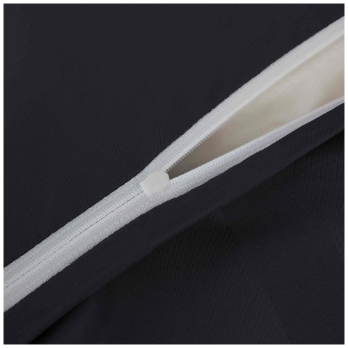 Pościel Z Lamówką 140x200 1x70x80 Czarna Adamaszkowa Pasy