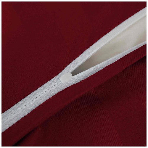 Pościel Z Lamówką 140x200 1x70x80 Czerwona Adamaszkowa Pasy