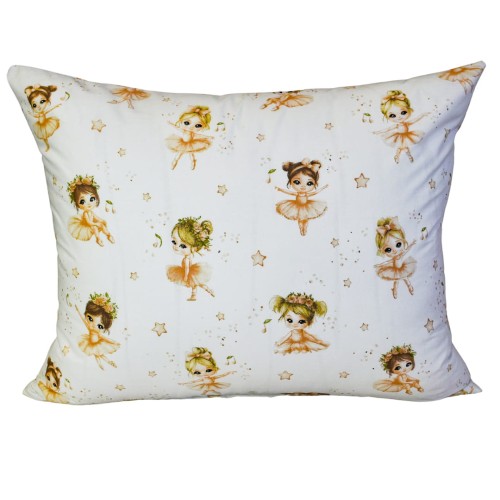 Poszewka Dziecięca 50x70 Bawełniana Baletnice Beż