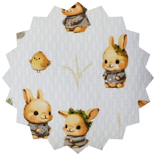 Poszewka Dziecięca 50x70 Bawełniana Króliczki Beż