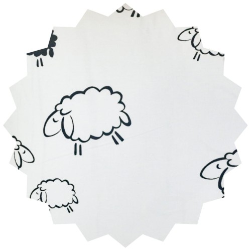 Poszewka Dziecięca 50x70 Bawełniana Owieczki Na Białym