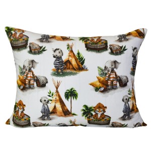 Poszewka Dziecięca 50x70 Bawełniana Zwierzaki Tipi