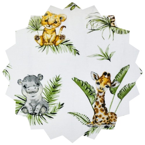 Poszewka Dziecięca 50x70 Bawełniana Afrykańskie Zwierzęta