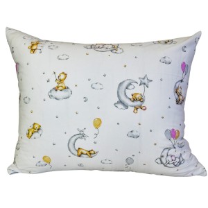Poszewka Dziecięca 50x70 Bawełniana Miśki Na Księżycu