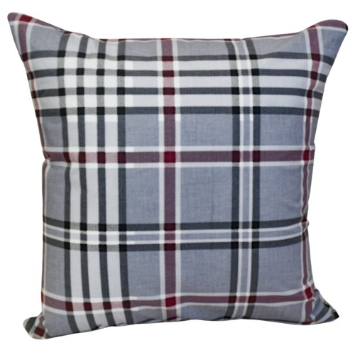 Poszewka 40x40 Bawełniana JAŚ Krata Szara