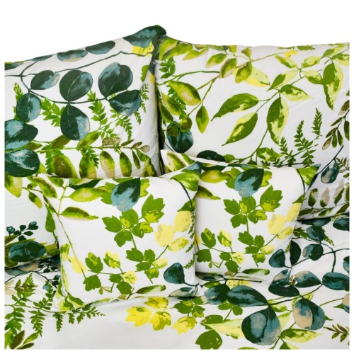 Komplet Pościeli Flanelowej 220x200 2x70x80 Zielone Pnącza