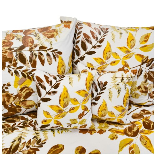 Komplet Pościeli Flanelowej 220x200 2x70x80 Brązowe Pnącza