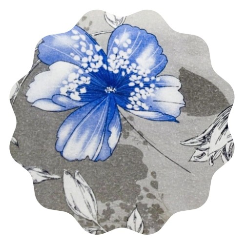 Komplet Pościeli Flanelowej 160x200 2x70x80 Kwiatowy Szary