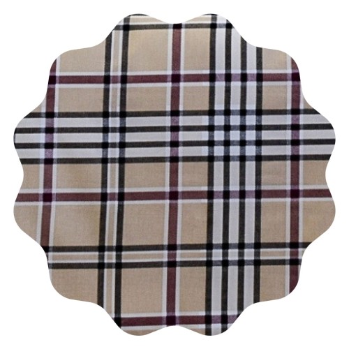 Komplet Pościeli Bawełnianej 200x220 2x70/80 Krata Beżowa