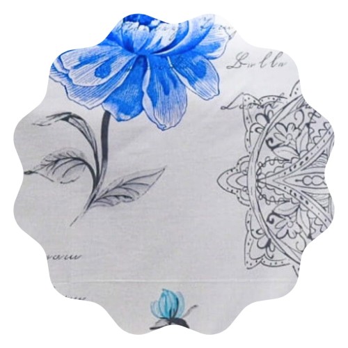 Komplet Pościeli Bawełnianej 140x200 1x70/80 Motyle Piwonie Niebieskie