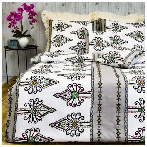 Komplet Pościeli Bawełnianej 140x200 2x70/80 Parzenice Szare