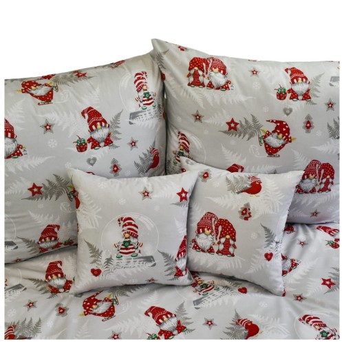 Komplet Pościeli Świątecznej 160x200 2x70/80 Skrzaty X-MAS