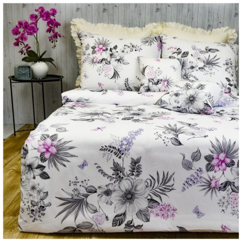 Komplet Pościeli Bawełnianej 200x220 2x70/80 Azalia