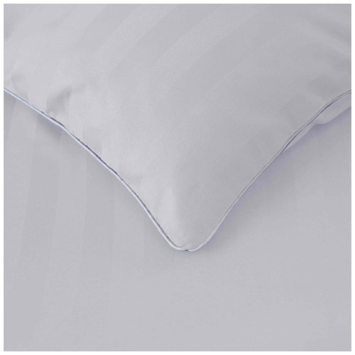 Pościel Z Lamówką 160x200 2x70x80 Silver Adamaszkowa Pasy