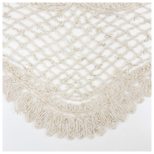 Obrus Barok 40x90 Ecru Elegancki Poliester 2410