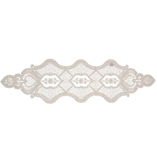 Obrus Barok 40x90 Ecru Elegancki Poliester 2410