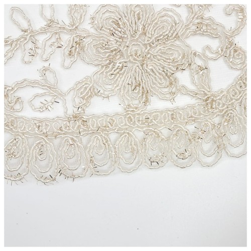 Obrus Barok 40x90 Ecru Elegancki Poliester 2412