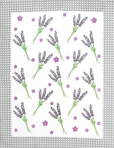 Ścierka 100% Bawełna 55x66 Grecja Lawenda Szara