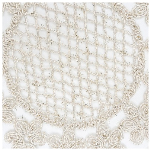 Obrus Barok 30 Koło Ecru Elegancki Poliester 2408