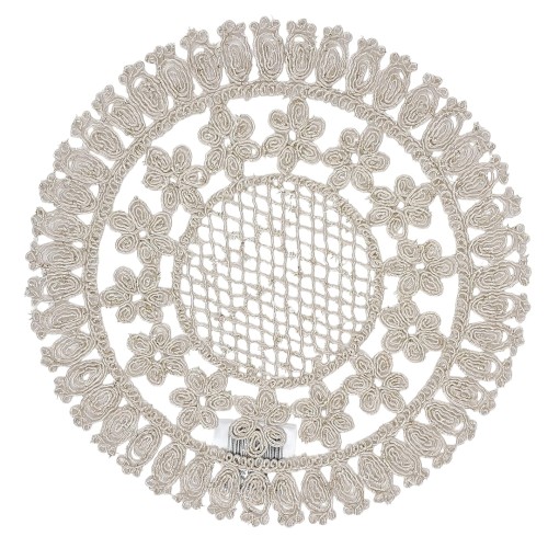 Obrus Barok 30 Koło Ecru Elegancki Poliester 2408