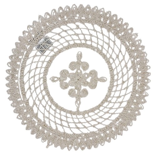 Obrus Barok 30 Koło Ecru Elegancki Poliester 2410