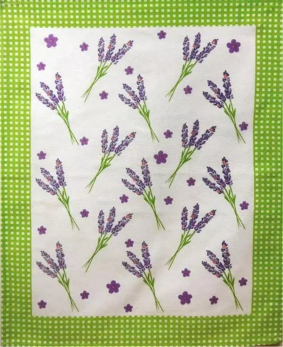 Ścierka 100% Bawełna 55x66 Grecja Lawenda Zielona