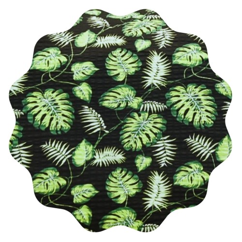 Komplet Pościeli Kora 200x220 2x70/80 Liście Palm Na Czarnym