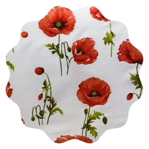 Komplet Pościeli Bawełnianej 140x200 2x70/80 Maki Na Białym