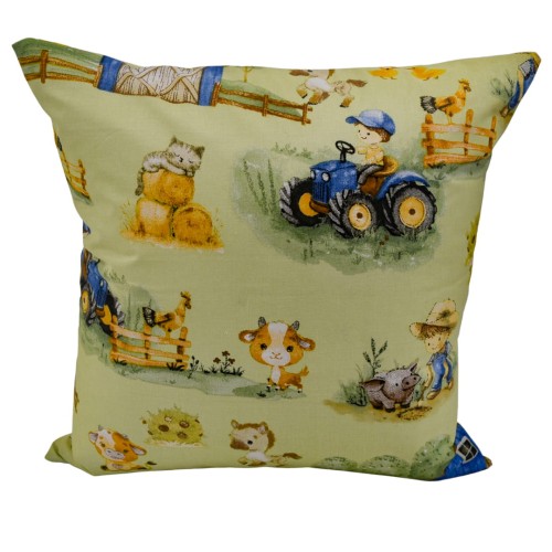 Poszewka Dziecięca 40x40 Bawełniana JAŚ Farmerski Świat Oliwka
