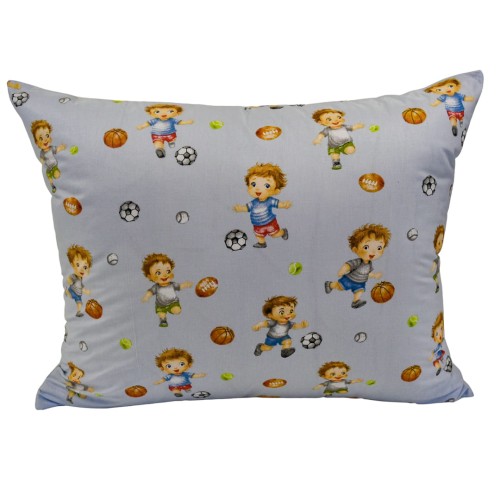 Komplet Pościeli Dziecięcej 100x135 + 50x60 Piłkarzyki Błękit