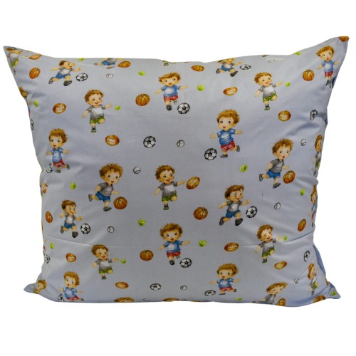 Komplet Pościeli Dziecięcej 120x160 + 70x80 Piłkarzyki Błękit