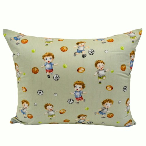 Komplet Pościeli Dziecięcej 100x160 + 50x60 Piłkarzyki Oliwka