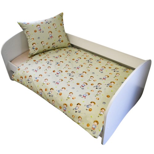 Komplet Pościeli Dziecięcej 100x135 + 50x60 Piłkarzyki Oliwka
