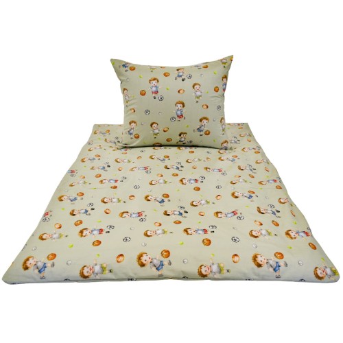 Komplet Pościeli Dziecięcej 90x120 + 50x60 Piłkarzyki Oliwka