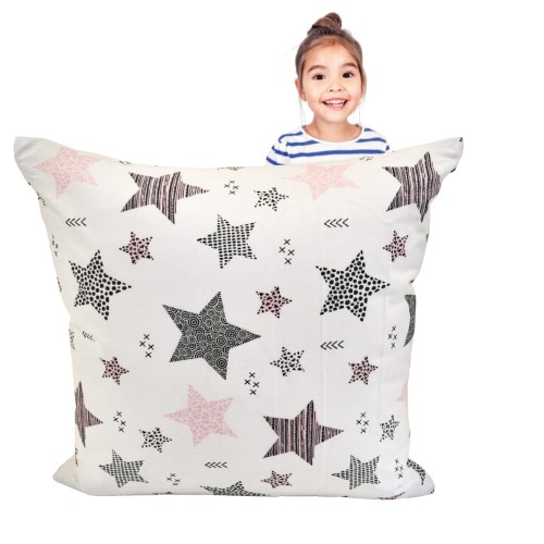 Poszewka Dziecięca 40x40 Bawełniana JAŚ Magia Gwiazd Róż
