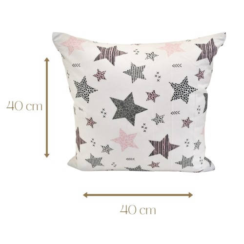 Poszewka Dziecięca 40x40 Bawełniana JAŚ Magia Gwiazd Róż