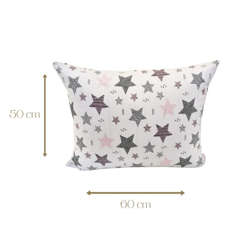 Poszewka Dziecięca 50x60 Bawełniana Magia Gwiazd Róż