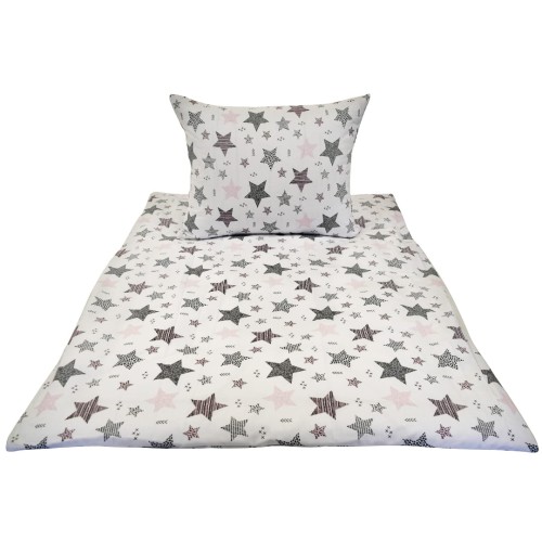 Komplet Pościeli Dziecięcej 90x120 + 40x60 Magia Gwiazd Róż