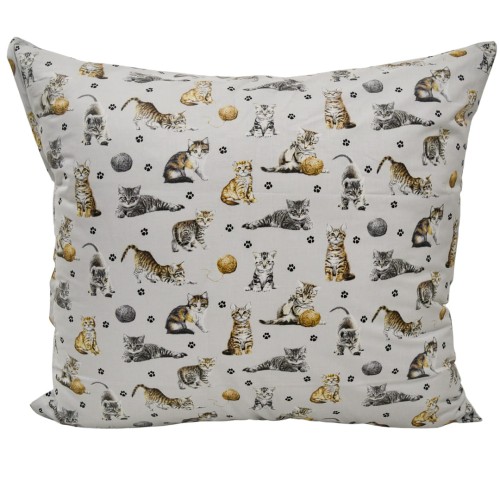 Komplet Pościeli Dziecięcej 100x160 + 70x80 Kotki Łapki Szare