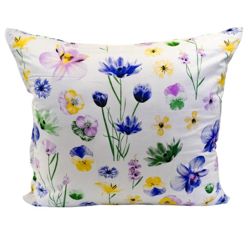 Komplet Pościeli Dziecięcej 120x160 + 70x80 Malowane Bratki Na Białym