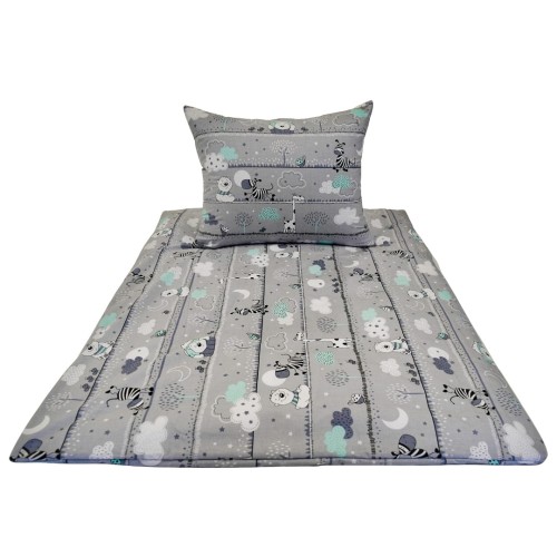 Komplet Pościeli Dziecięcej 100x160 + 50x60 Misie Zdzisie Seledyn