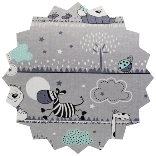 Komplet Pościeli Dziecięcej 120x160 + 70x80 Misie Zdzisie Seledyn