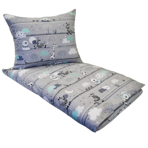 Komplet Pościeli Dziecięcej 120x160 + 50x60 Misie Zdzisie Seledyn