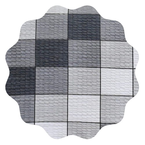 Komplet Pościeli Kora 200x220 2x70/80 Krata 3D Szara