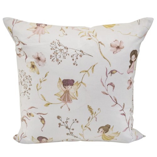 Poszewka Dziecięca 40x40 Bawełniana JAŚ Wróżki Biel