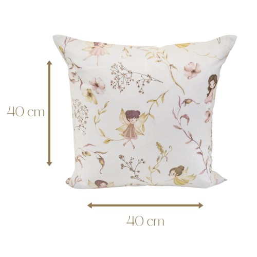 Poszewka Dziecięca 40x40 Bawełniana JAŚ Wróżki Biel