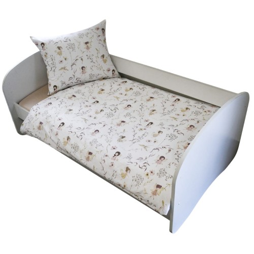Komplet Pościeli Dziecięcej 120x160 + 50x70 Wróżki Biel
