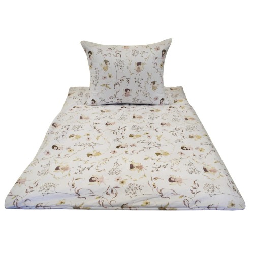 Komplet Pościeli Dziecięcej 100x160 + 40x60 Wróżki Biel