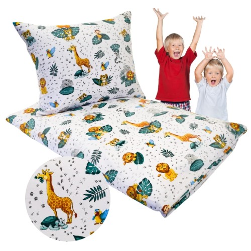 Komplet Pościeli Dziecięcej 100x135 + 50x60 Zwierzęta ZOO