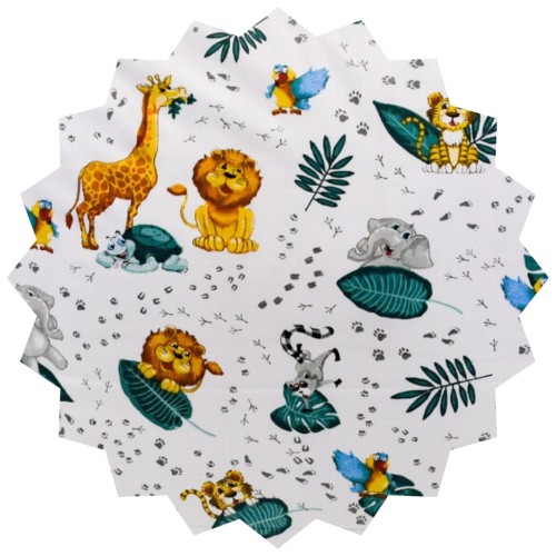 Komplet Pościeli Dziecięcej 120x160 + 50x70 Zwierzęta ZOO